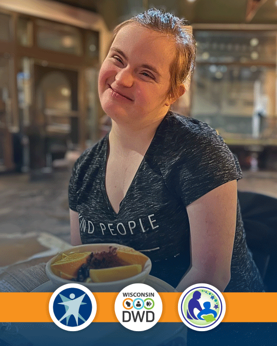 Project SEARCH graduate Gracie Thomas poses for a photo.