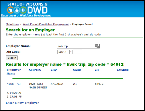 Employer Search
