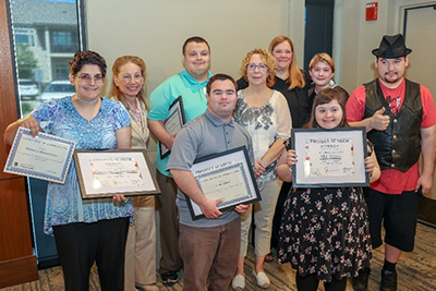 Project SEARCH graduates and instructors at Marquardt Village in Watertown