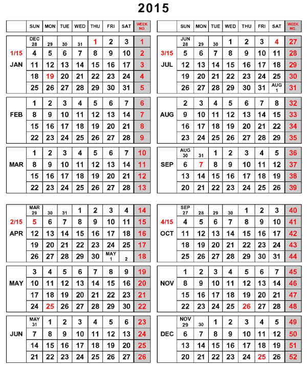 Prior Year Calendars Wisconsin Unemployment Insurance