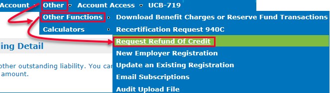 Request Refund of Credit