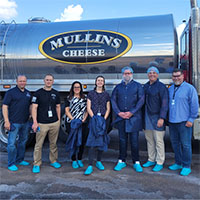 LVER  A.J Raub and the Business Services Team conducting outreach at Mullins Cheese Mosinee WI