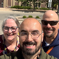 DVOP Nancy Brown, DVOP Anthony Mugnaini, and LVER Derek Jablonicky Team Building at the Green Bay Job Center