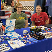 DVOP Crystal Strand conducting outreach at the Vernon County Fair