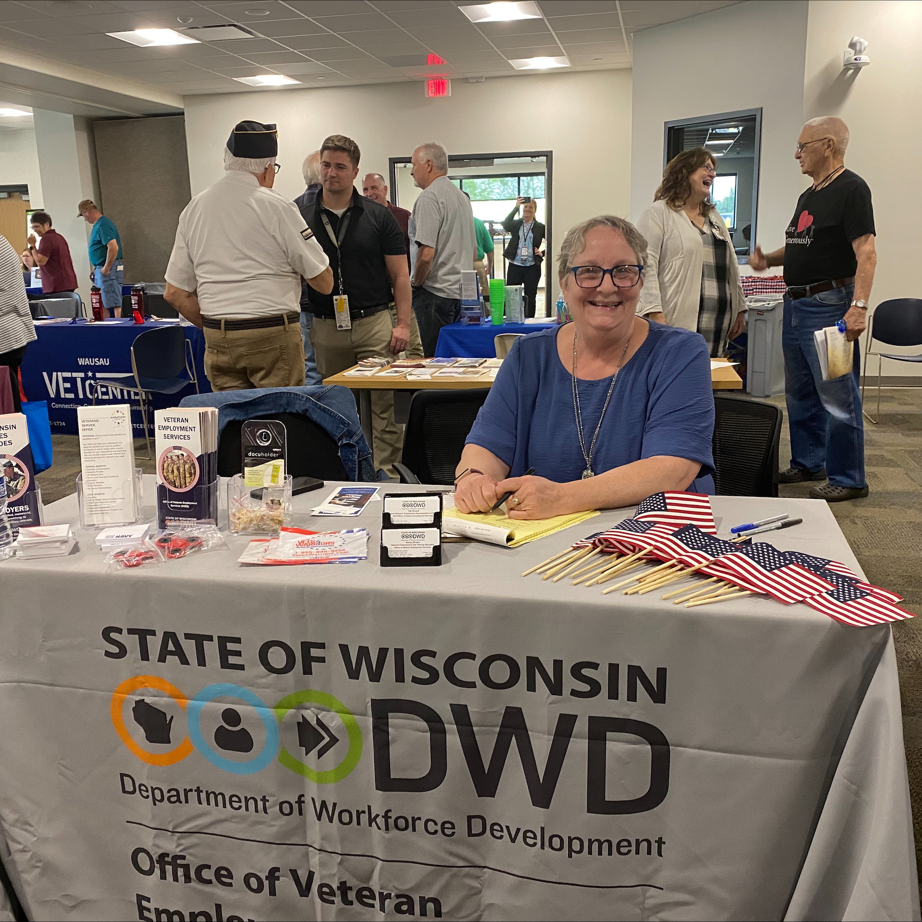 DVOP Nancy Brown at Marathon Co Veterans Town Hall and Resource Fair