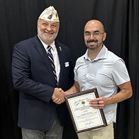 Anthony Mugnaini winner of the Wisconsin American Legion, Disabled Veteran Outreach Program Specialist (DVOP) Award - 2025