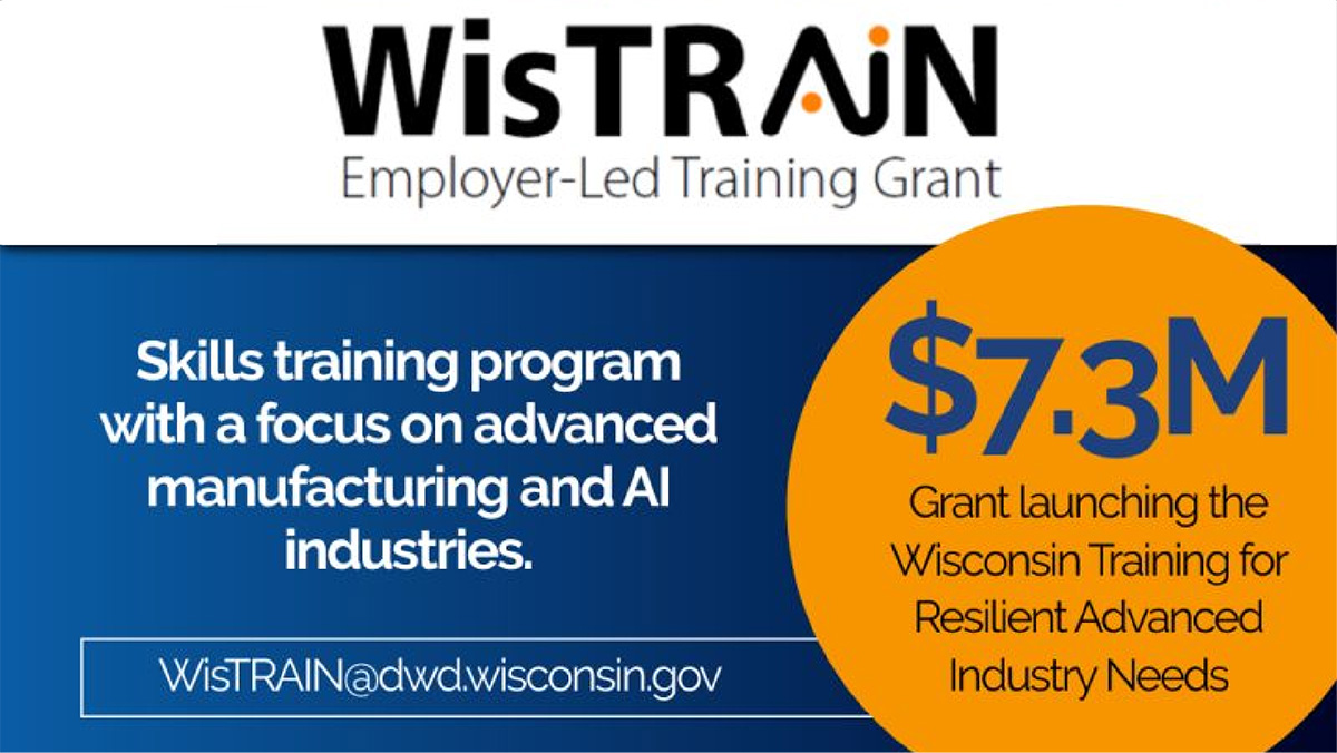 promo for WisTRAIN is an employer-led workforce training grant program